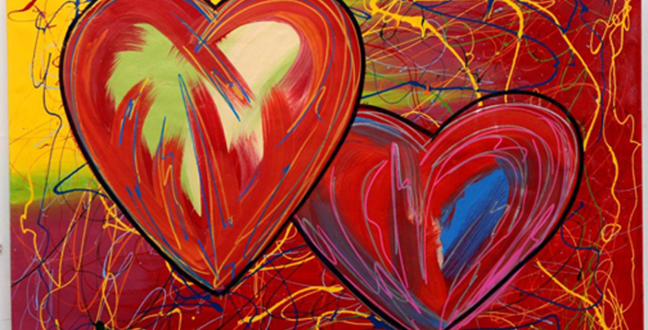 Hearts by Steve Kaufman